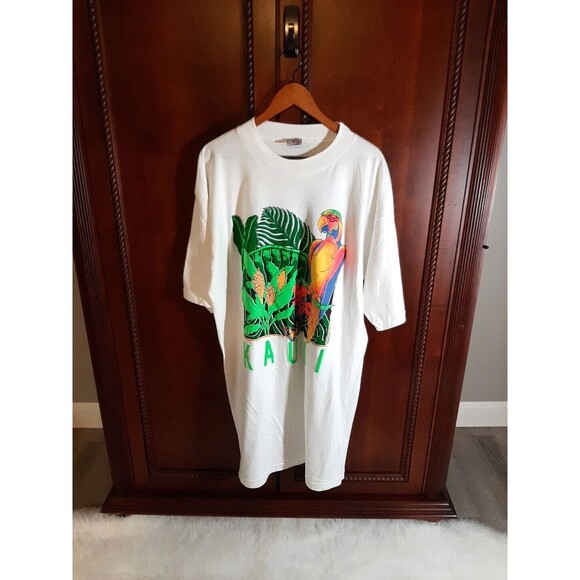 Vintage Poly Tees Hawaii 1990 Single Stitch Graphic Tee Adults Size 3XL
